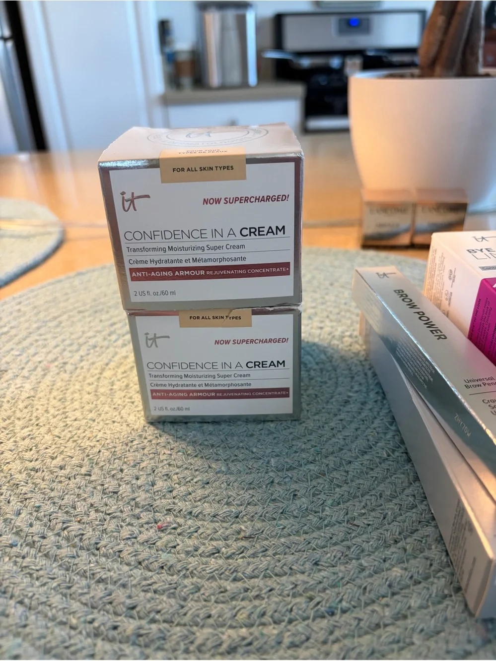 IT confidence in a cream moisturizing creams. 2 new boxed for the price of one.